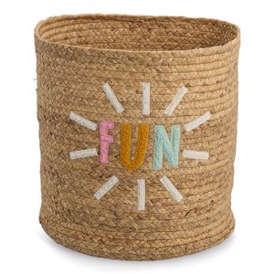 “Fun” storage basket, water hyacinth