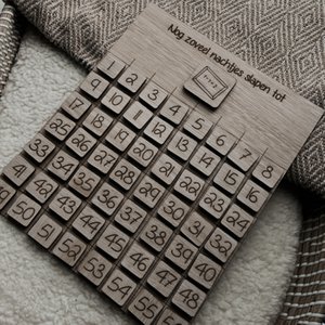 Countdown calendar wood