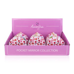 Taschenspiegel mit Herzprint und Schlüsselanhänger