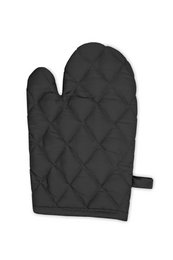 Oven gloves made of 100% cotton, measuring 21 x 30 cm in anthracite color. Quilted design for heat protection.