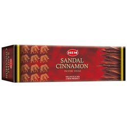 Square cinnamon-scented incense sticks in a pack of 25, with a warm, spicy aroma.