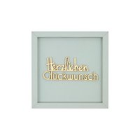 CONGRATULATIONS- frame card wood lettering magnet