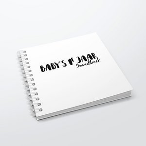 Invulboek SilliBeads - Baby's 1e jaar - Hardcover Wire-o (ZWART-WIT)