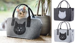 Filz Tasche Katze VE 4 so