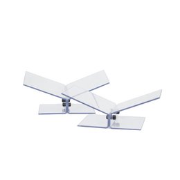 Y-Buchständer - schräg niedrig - Polycarbonat