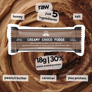 Creamy Choco Fudge Premium Raw Gluten Free Protein Bar 30% – myGreekTaste – 60gr