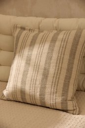 Bacoli Woven Stripe Square Cushion Cover