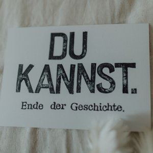 Stamped Postcard "Du kannst"