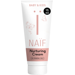 A nurturing, moisturizing cream for kids' skin. Contains natural ingredients like shea butter and vitamin E to gently hydrate and nourish.