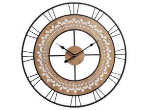 METAAL/HOUT WANDKLOK HM2321008