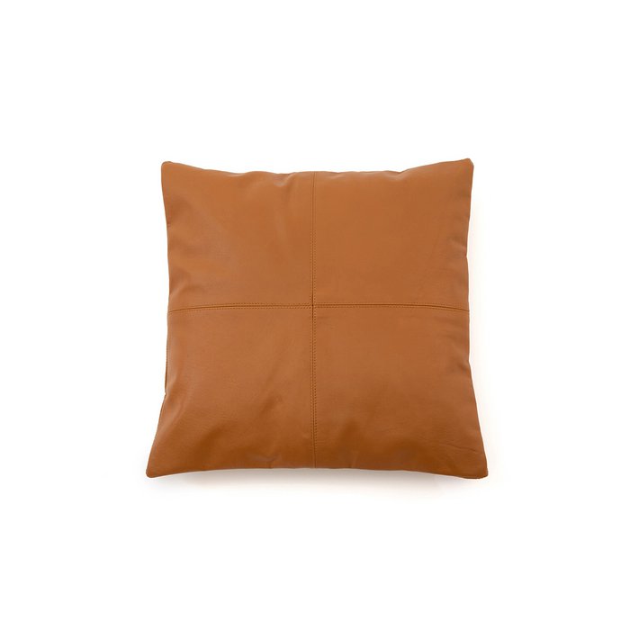 The Four Panel Leren Kussenhoes - Camel - 60x60