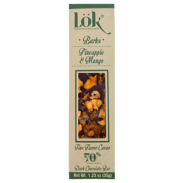  Dark chocolate bar with pineapple mango pieces, 70% cacao, premium artisan confection