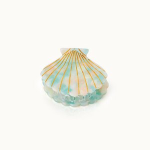 Hair clip shell shape turquoise