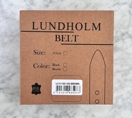 Lundholm leather belt men's leather cognac brown black - 115 cm - adjustable to size - Scandinavian design - gift for man men's gifts tip father's day gift father's day gift