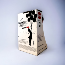 Banksy Travel Mug in RPET 400 ml - Cuore Fasciato