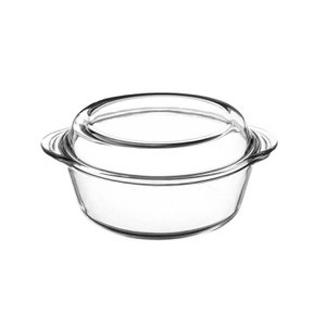 Casserole dish with lid, round, 1 liter