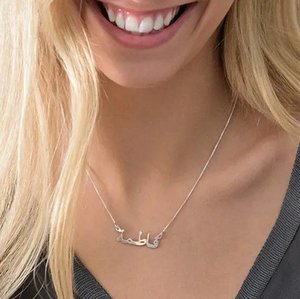 Personalisierte Edelstahl -Halskette benutzerdefinierter Name Choker Anhänger