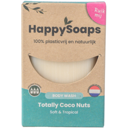 Coconut and lime scented soap bar with a natural, handmade appearance.