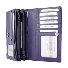 Cartera Mujer Piel Vaqueta - RFID Antideslizante - Cartera Mujer Ideal
