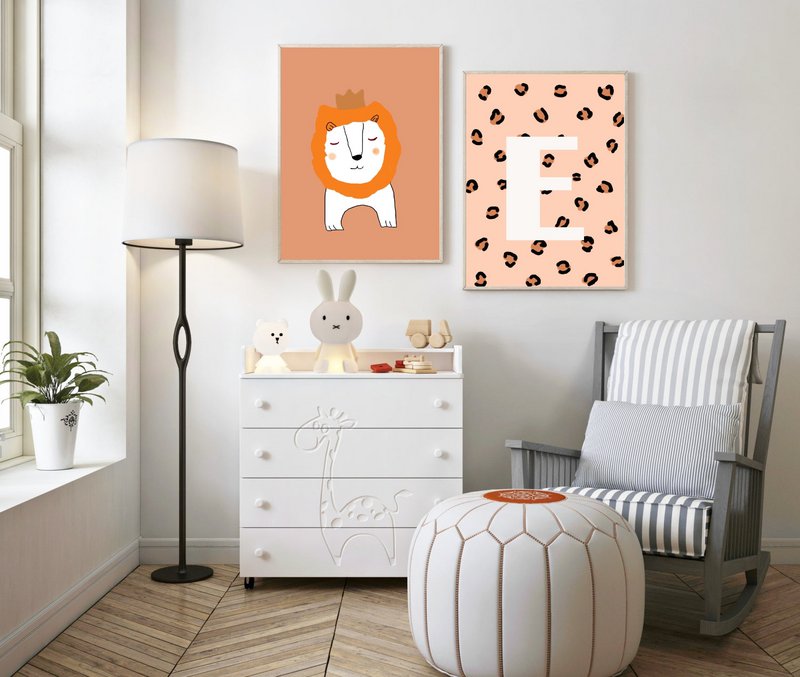løve plakat baby værelse