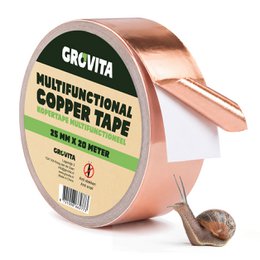 Grovita Kopertape - 25 mm x 20 meter - Anti-Slakken - Slakkentape