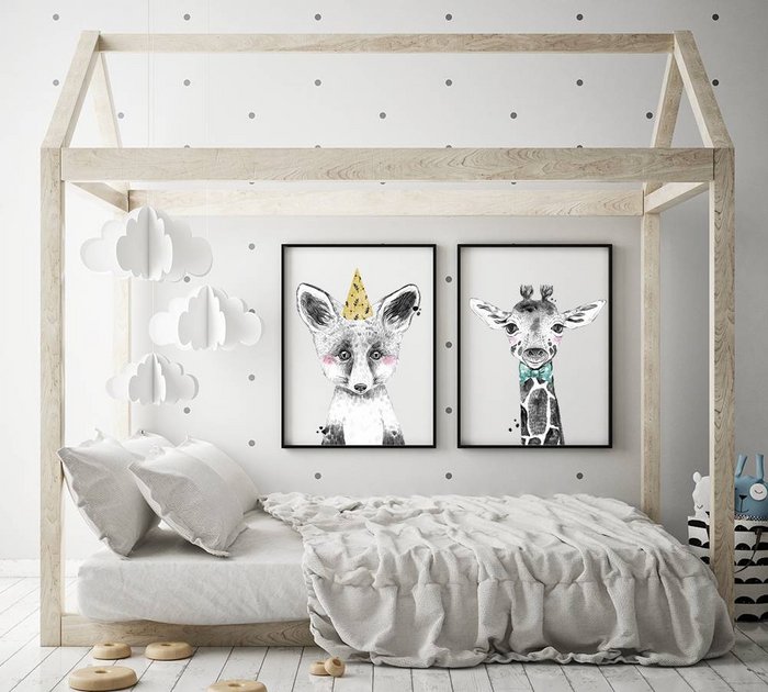 Giraffe Kinderkamerposter Strikje