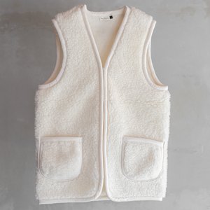 Wollen bodywarmer Taru  Off-White -7 maten