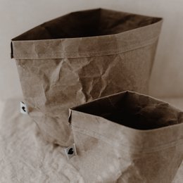 Paperbag sæt med 2 grå (PU = 6 sæt)