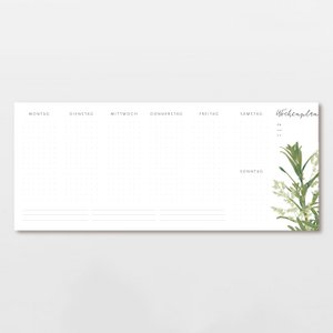 Wochenplan Block Sanddorn mit 50 Blatt, 30x12,5 cm