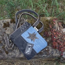 Sunsa skuldertaske til kvinder. Skuldertaske i vintage stil. Håndtaske i lærred. lille crossbody taske til kvinder. stjernemærke