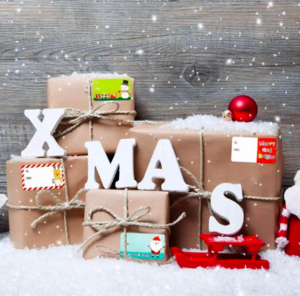 Christmas label 500 pieces - 5x4CM