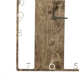 Large vertical rectangle wooden wall clock modern unusual