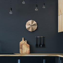 Wooden Delta Clock in Oak