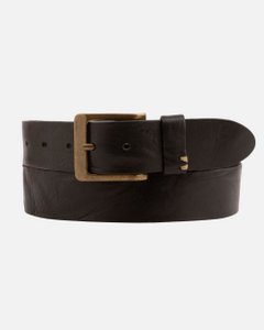 Mattie | Men's Full Grain Leather | Gold Squared Buckle