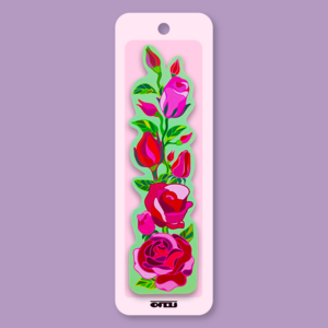 Die Cut Roses Bookmark