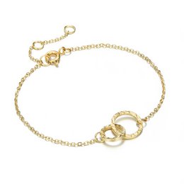 Armbånd "DOUBLE CIRCLE" Forgyldt