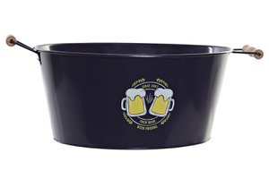 CUBO METAAL MADERA 51X30X18,5 AZUL MARINO RC180173