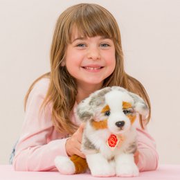 Australian Shepherd puppy sitting 22 cm - plush toy - soft toy