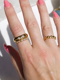 Eden - Dainty Crystal Gold Band