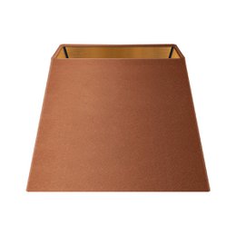  Velvet lamp shade in brown and gold color, measuring 20 x 20 x 14 cm, suitable for home decor.