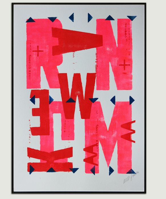 Schilderij - Neon Typography #1