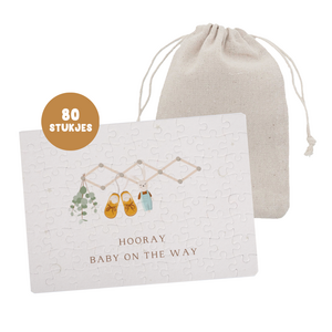 Puzzle Schwangerschaftsankündigung „Baby unterwegs“, 80 Teile