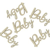 Konfetti aus Holz - Baby - 18 Stück