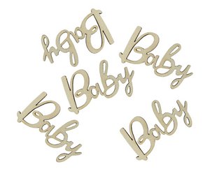 Houten confetti - Baby - 18 stuks