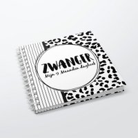 Invulboek SilliBeads - Mijn 9 maanden dagboek - Hardcover Wire-o (REEKS ZWART/WIT)