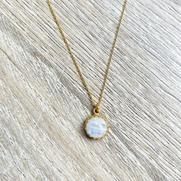 Margaux collana in pietra naturale argento dorato