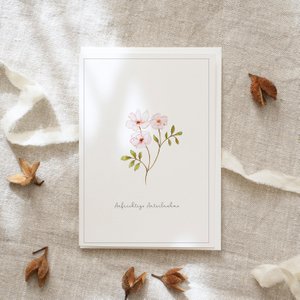 Mourning card · Sincere sympathy | rose