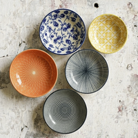 Ceramic Small Plate 10cm assorted (packed per 6 pieces)