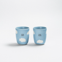 Cloud Medium Cup 220ml Dog Mom & Dad 2 Pieces Set