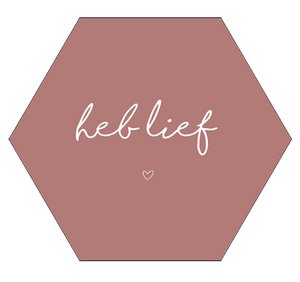 Wall hexagon love pink